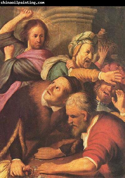 REMBRANDT Harmenszoon van Rijn Christ driving the money-changers from the Temple.