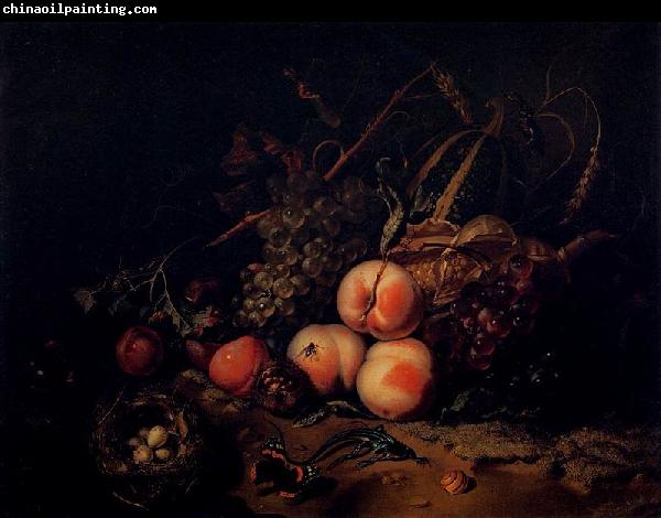 Rachel Ruysch Still-Life with Fruit and Insects