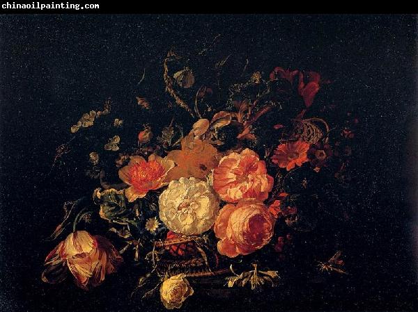 Rachel Ruysch Basket of Flowers