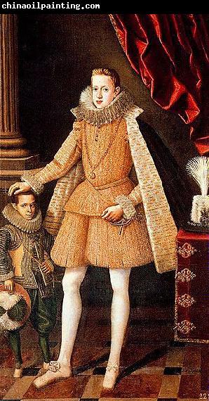 Rodrigo de Villandrando Portrait of infante Felipe (future Phillip IV) with dwarf Soplillo