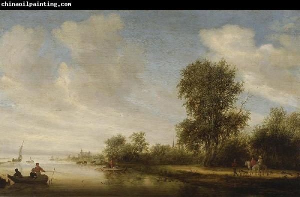 Salomon van Ruysdael River landscape