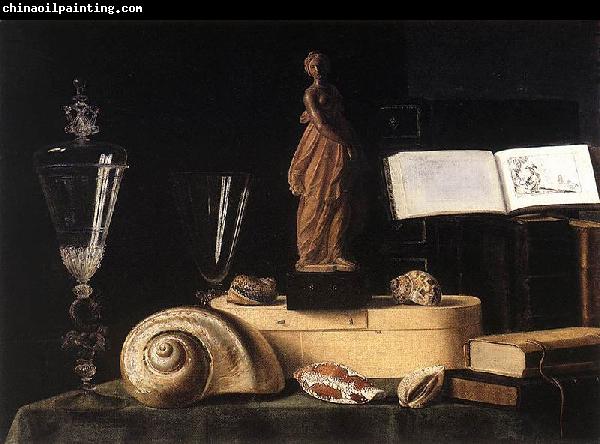 Sebastian Stoskopff Still-Life with Statuette and Shells