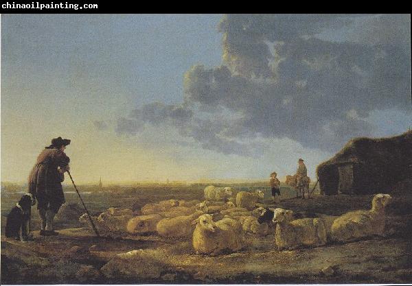 Aelbert Cuyp Flock of sheep at pasture