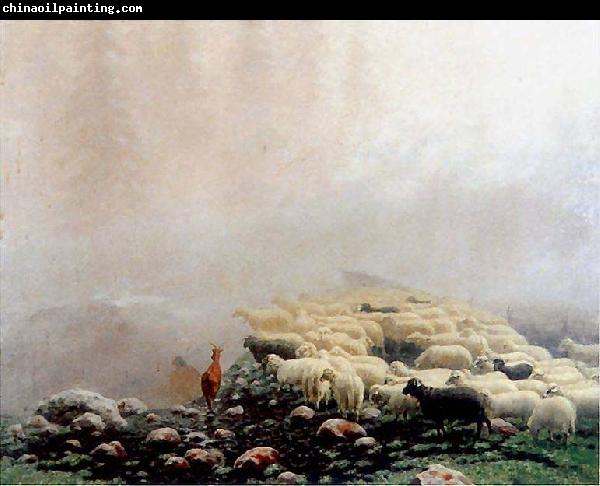 Stanislaw Witkiewicz Sheeps in the fog.