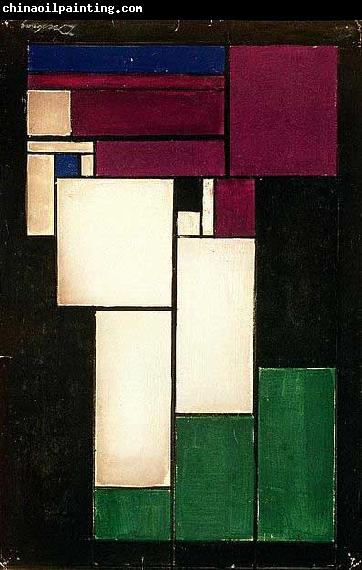 Theo van Doesburg Design for Stained-glass Composition Female Head.