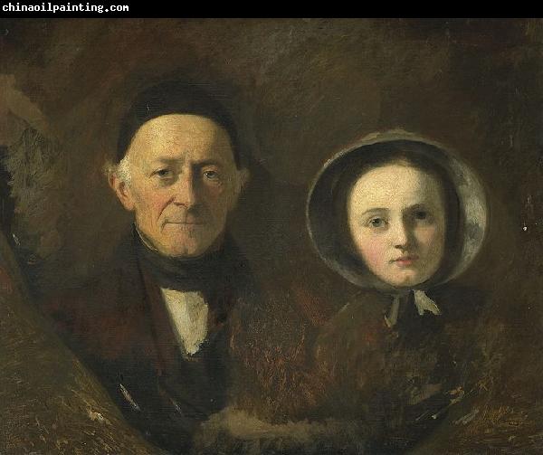 Therese Schwartze Portrait of Johann Joseph Hermann and Ida Schwartze