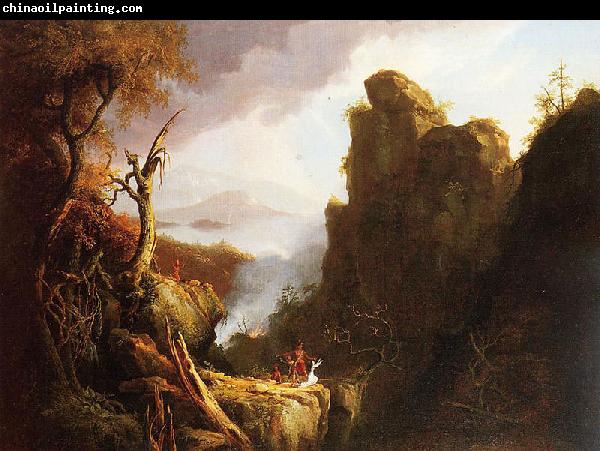 Thomas Cole Indian Sacrifice, Kaaterskill Falls and North South Lake