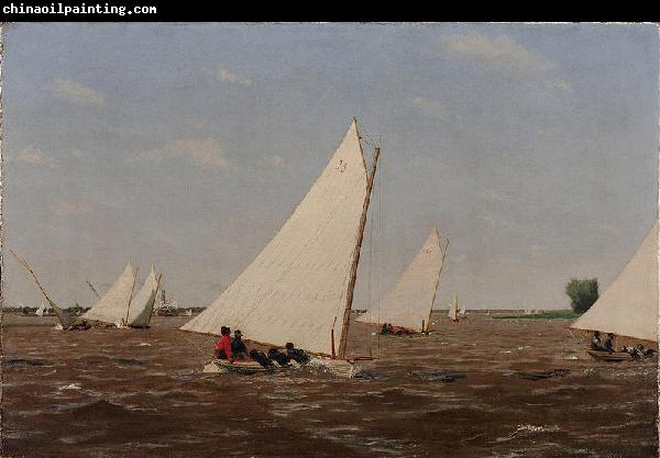 Thomas Eakins Sailboats Racing on the Delaware