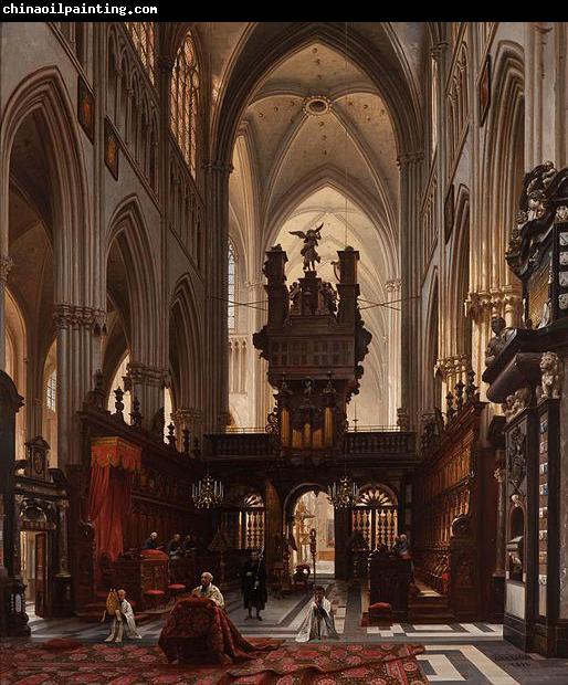 Victor-Jules Genisson Interior of the 'Sint-Salvatorkathedraal' in Bruges