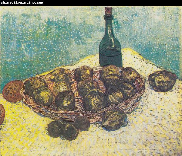 Vincent Van Gogh Still Life with Bottle, Lemons and Oranges