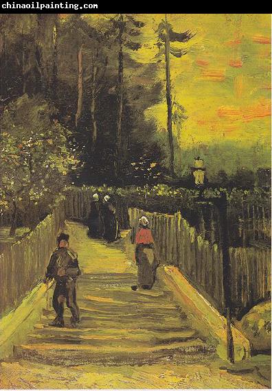 Vincent Van Gogh Small way in Montmartre