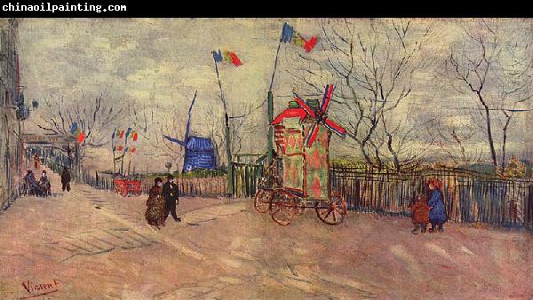 Vincent Van Gogh Strabenszene auf dem Montmartre