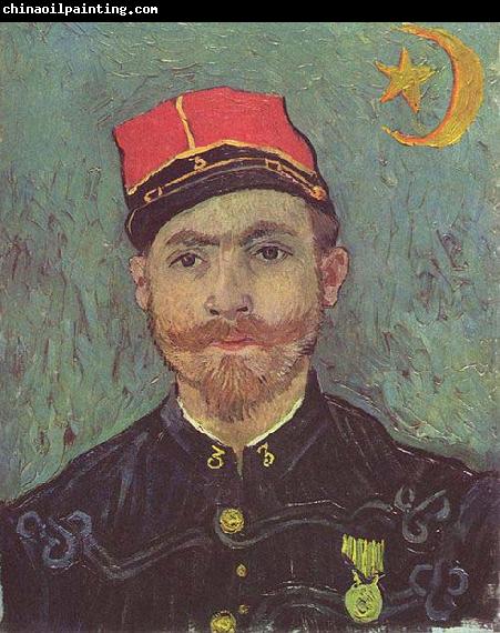 Vincent Van Gogh Portrait of Paul-Eugene Milliet, Second Lieutenant of the Zouaves