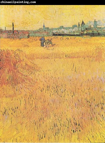 Vincent Van Gogh Wheat field with View of Arles