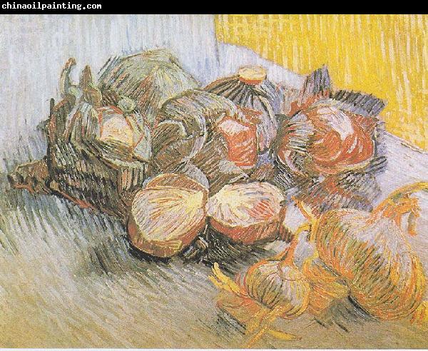 Vincent Van Gogh Still life with red cabbage and onions