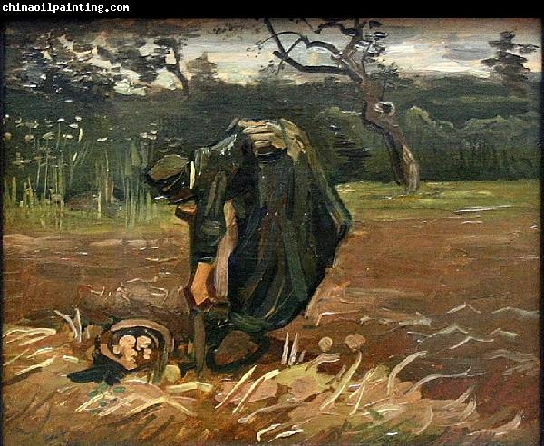 Vincent Van Gogh Peasant Woman Digging Up Potatoes