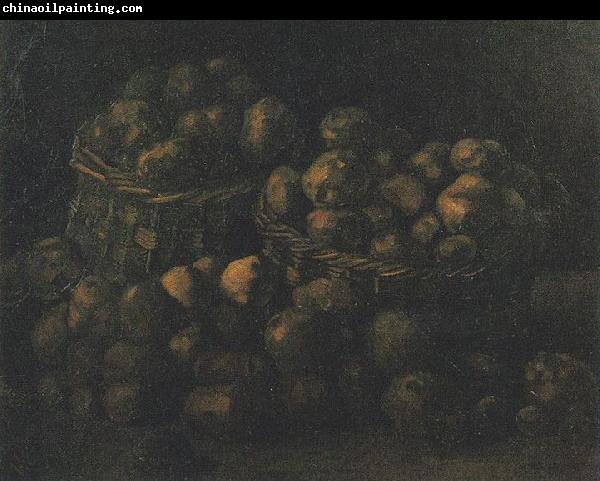 Vincent Van Gogh Still life basket with two potato-baskets