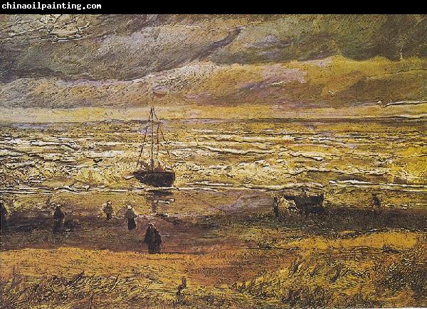 Vincent Van Gogh Scheveningen beach in stormy weather