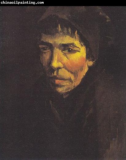 Vincent Van Gogh Head of a Peasant Woman with a dark hood