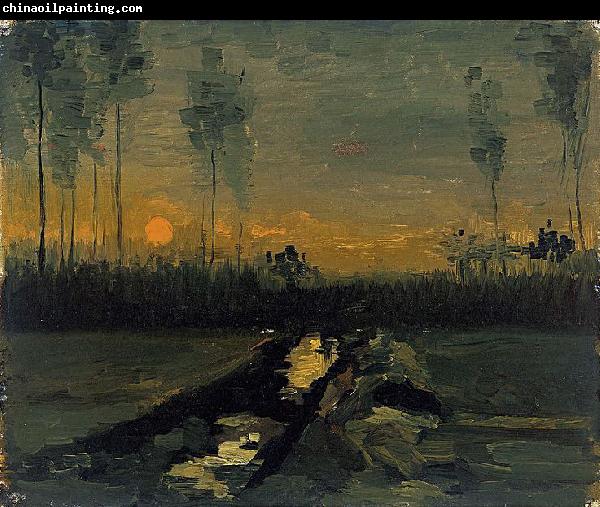 Vincent Van Gogh Landscape at sunset