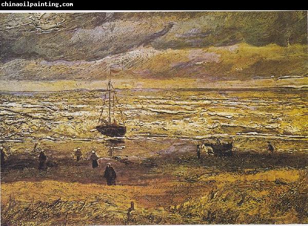 Vincent Van Gogh Scheveningen beach in stormy weather