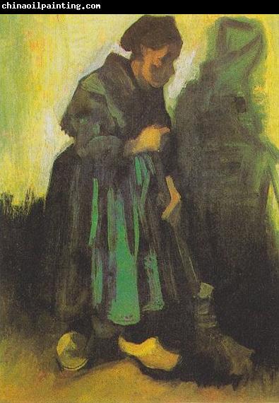 Vincent Van Gogh Peasant woman , sweeping the floor