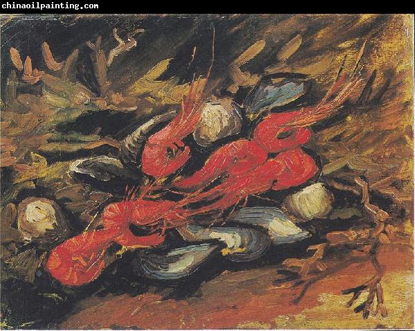 Vincent Van Gogh Still Life with Mussels and Shrimp