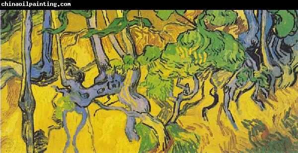 Vincent Van Gogh Tree roots and tree trunks