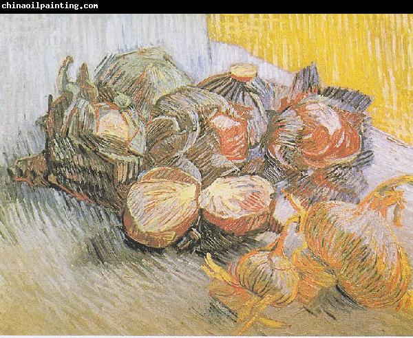 Vincent Van Gogh Still life with red cabbage and onions