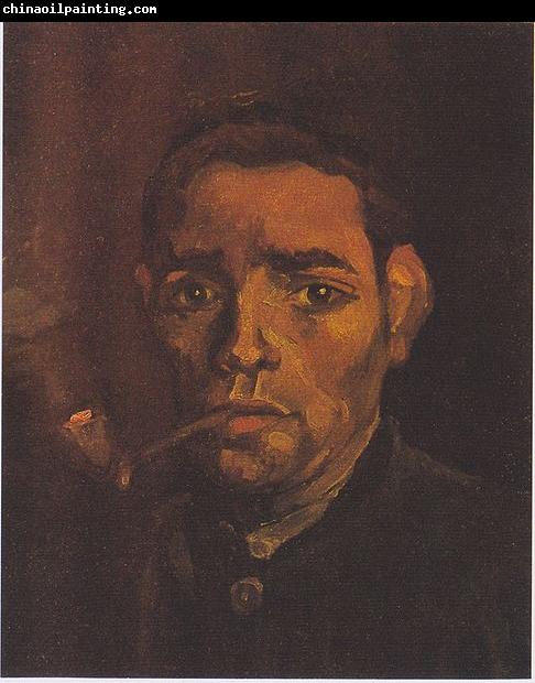 Vincent Van Gogh Head of a young peasant with a Pipe