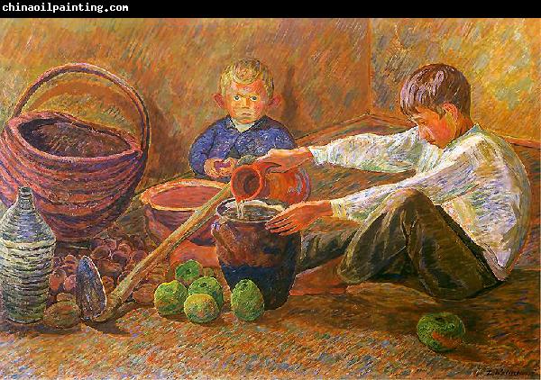 Zygmunt Waliszewski Boys and still life.