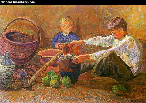 Zygmunt Waliszewski Boys and still life