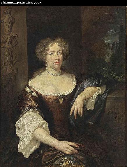 caspar netscher Portrait of a Lady