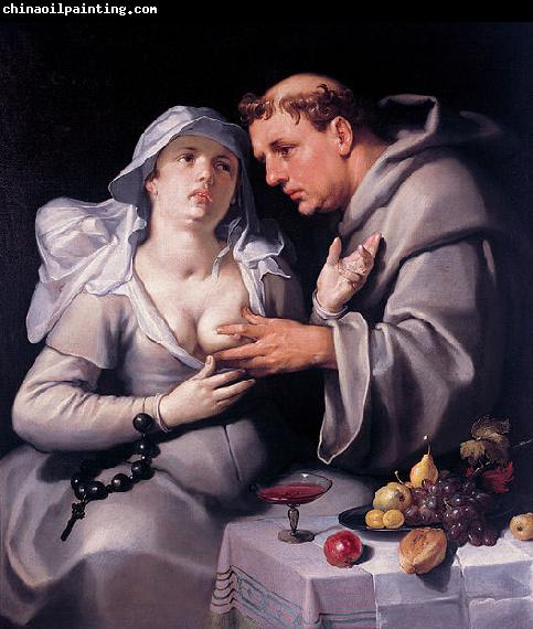 cornelis cornelisz A monk with a beguine