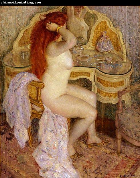 frederick carl frieseke Nude Seated at Her Dressing Table