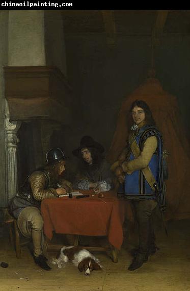 Adriaan de Lelie An Officer dictating a Letter