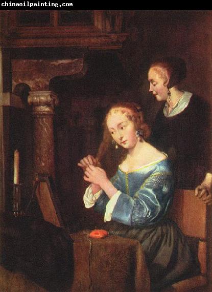 Adriaan de Lelie Dame bei der Toilette