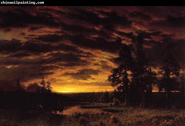 Albert Bierstadt Evening on the Prairie