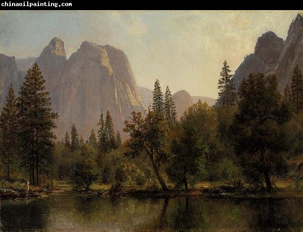 Albert Bierstadt Cathedral Rocks, Yosemite Valley