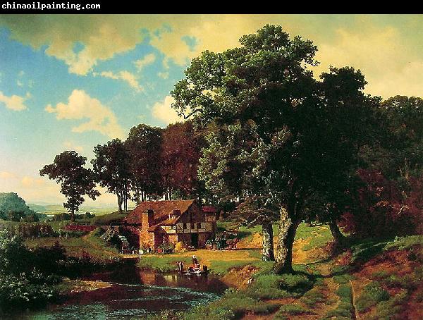Albert Bierstadt A Rustic Mill (Farm
