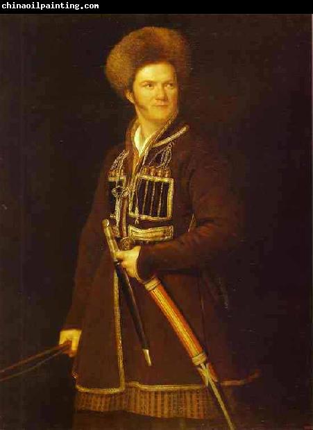 Aleksander Orlowski Self portrait in Cossacks dress