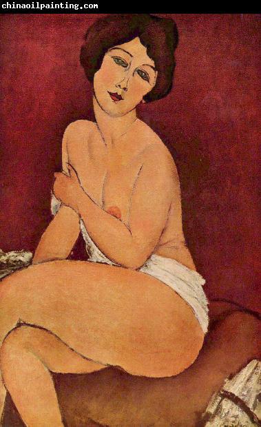 Amedeo Modigliani Nude Sitting on a Divan