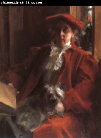 Anders Zorn Emma Zorn and Mouche the Dog