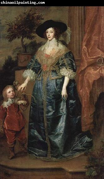 Anthony Van Dyck Portrat der Konigin Henrietta Maria, mit Zwerg Sir Jeffrey Hudson