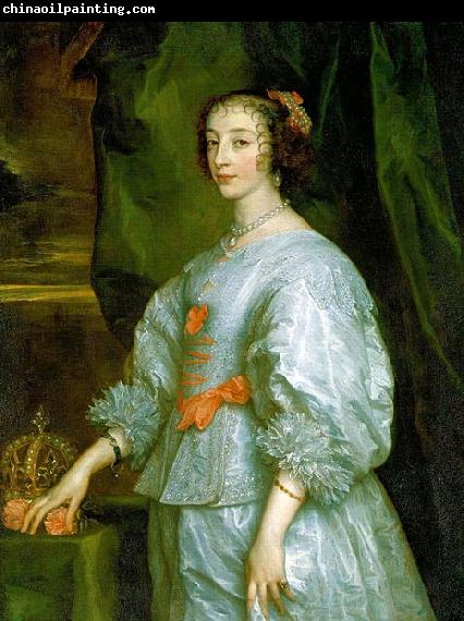 Anthony Van Dyck Princess Henrietta Maria of France, Queen consort of England. This is the first portrait of Henrietta Maria painted