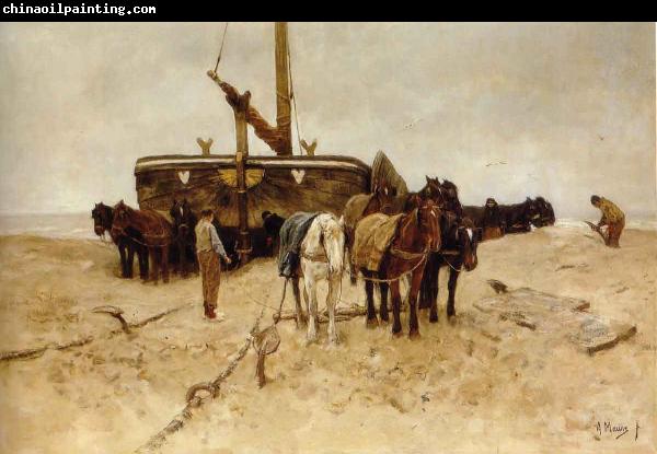 Anton mauve Bomschuit op het strand