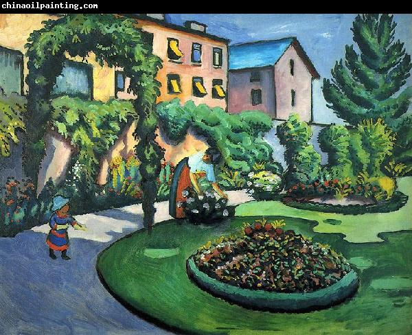 August Macke Gartenbild