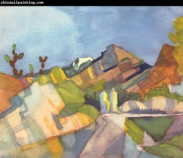 August Macke Felsige Landschaft