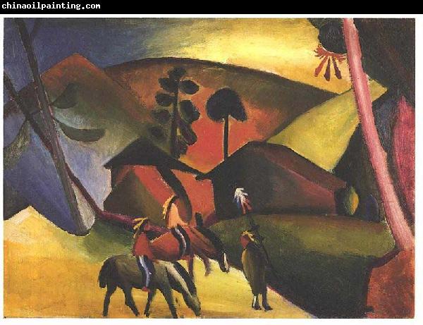 August Macke Native Aericans on horses