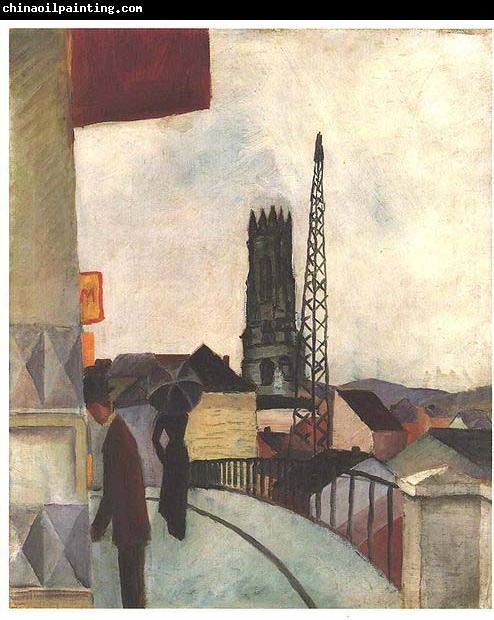 August Macke Catedral of Freiburg in the Switzerland